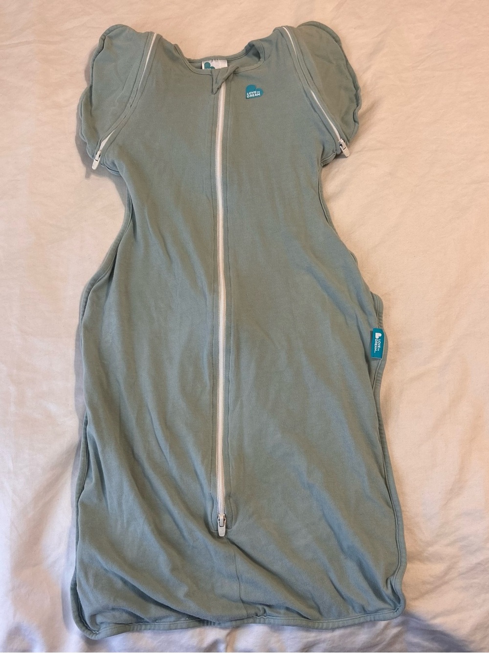 Love to Dream Swaddle Up Transition Bag Zip Front Green LARGE 19-24 Lbs 0.2 Tog - Picture 2 of 7